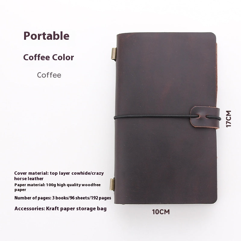Crazy Horse Leather Business Notebooks High-grade Diary