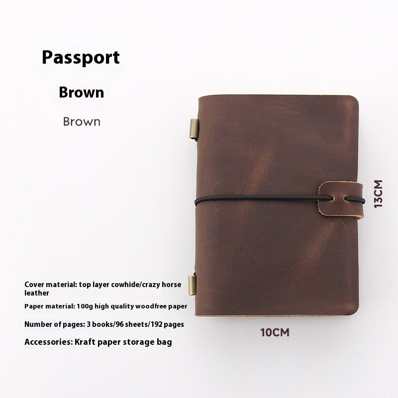 Crazy Horse Leather Business Notebooks High-grade Diary