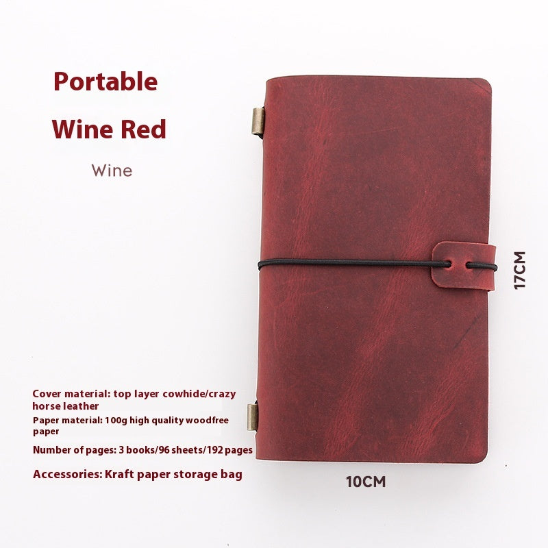 Crazy Horse Leather Business Notebooks High-grade Diary