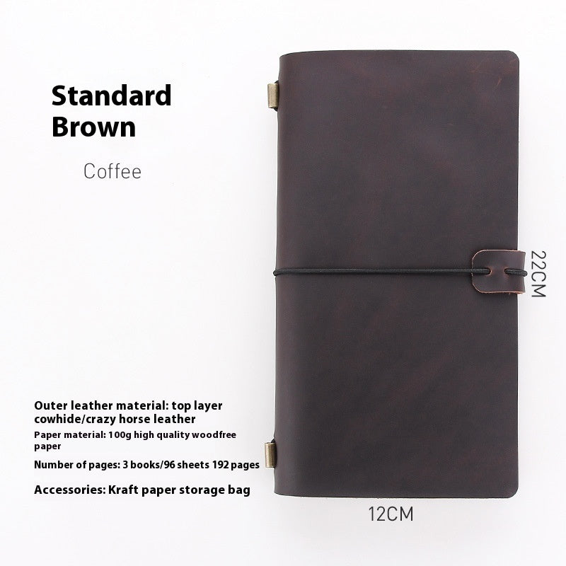 Crazy Horse Leather Business Notebooks High-grade Diary