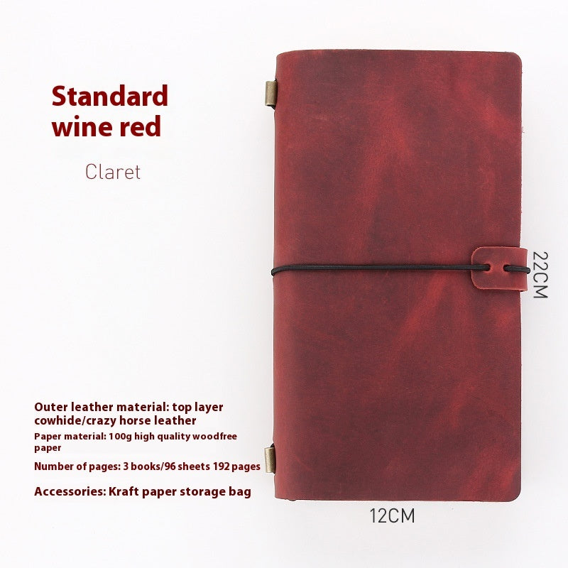Crazy Horse Leather Business Notebooks High-grade Diary