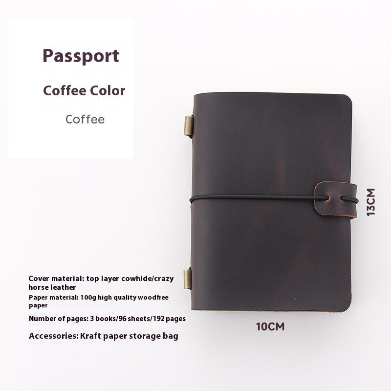 Crazy Horse Leather Business Notebooks High-grade Diary