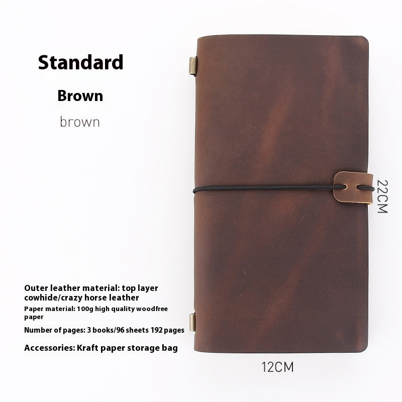 Crazy Horse Leather Business Notebooks High-grade Diary