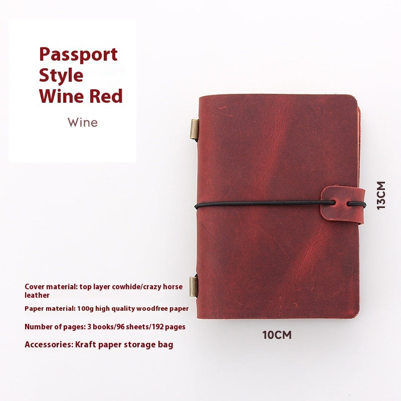 Crazy Horse Leather Business Notebooks High-grade Diary