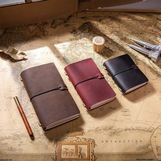 Crazy Horse Leather Business Notebooks High-grade Diary